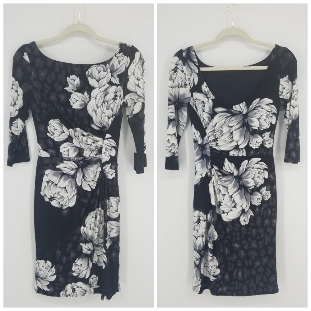 White House Black Market Jersey Floral Dress